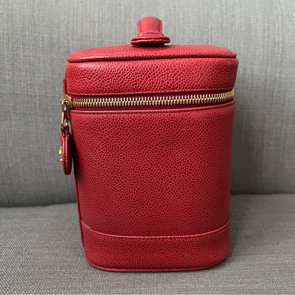 Chanel Timeless Vanity Case, Red Caviar Leather Bag - Picture 13 of 16
